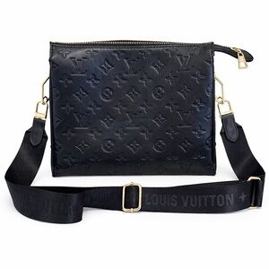 LV Black Monogram Embossed Crossbody Bag